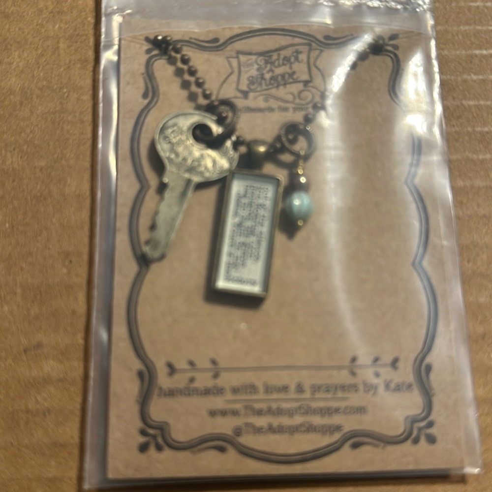 Handmade scripture necklace